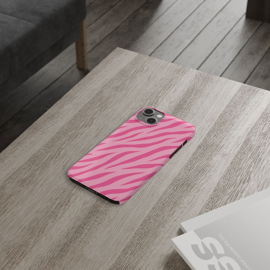 Pink Zebra— Slim iphone Case