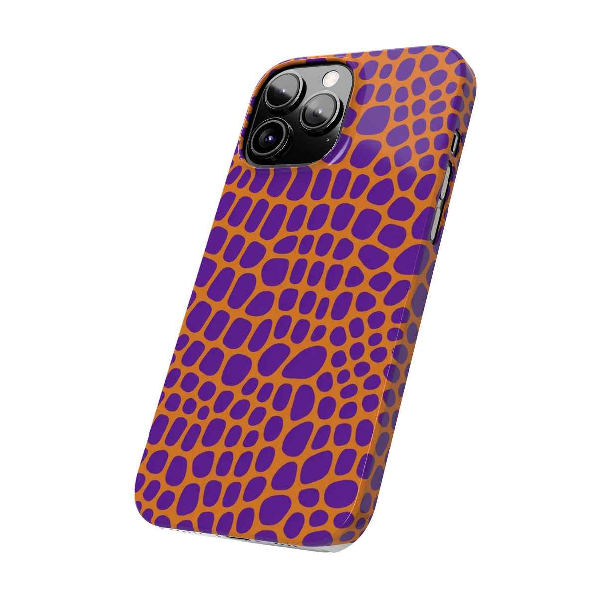 Purple & Orange Gator — Slim iphone Case
