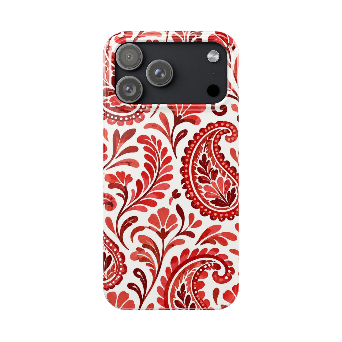 Red Paisley Pattern — Slim iphone Case