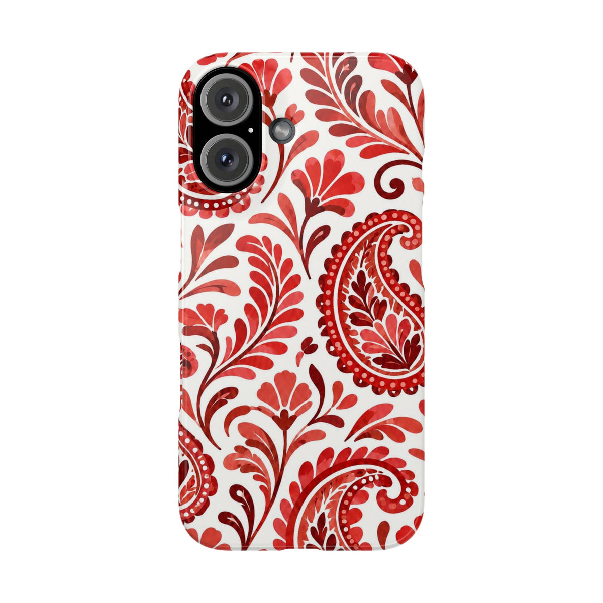 Red Paisley Pattern — Slim iphone Case