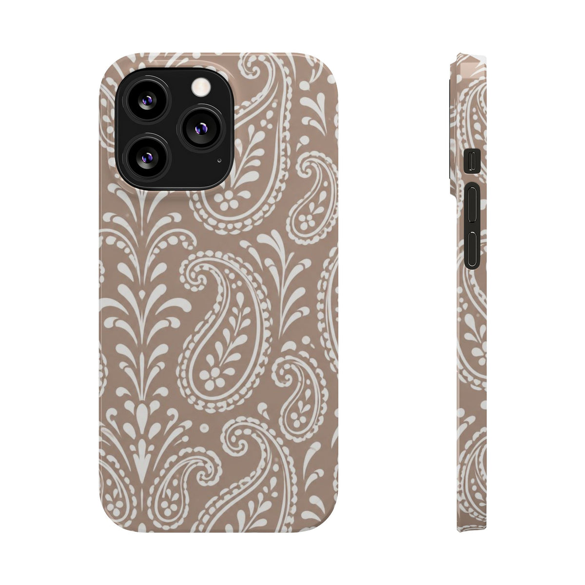 Beige Paisley — Slim iphone Case