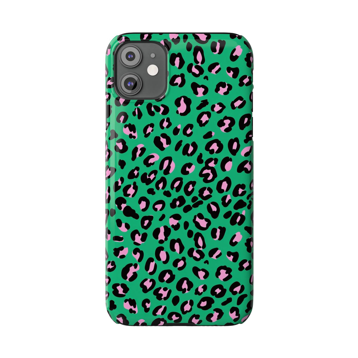 Green & Pink Leopard — Slim iphone Case