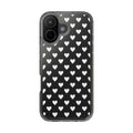 White Heart Pattern — Clear Phone Case