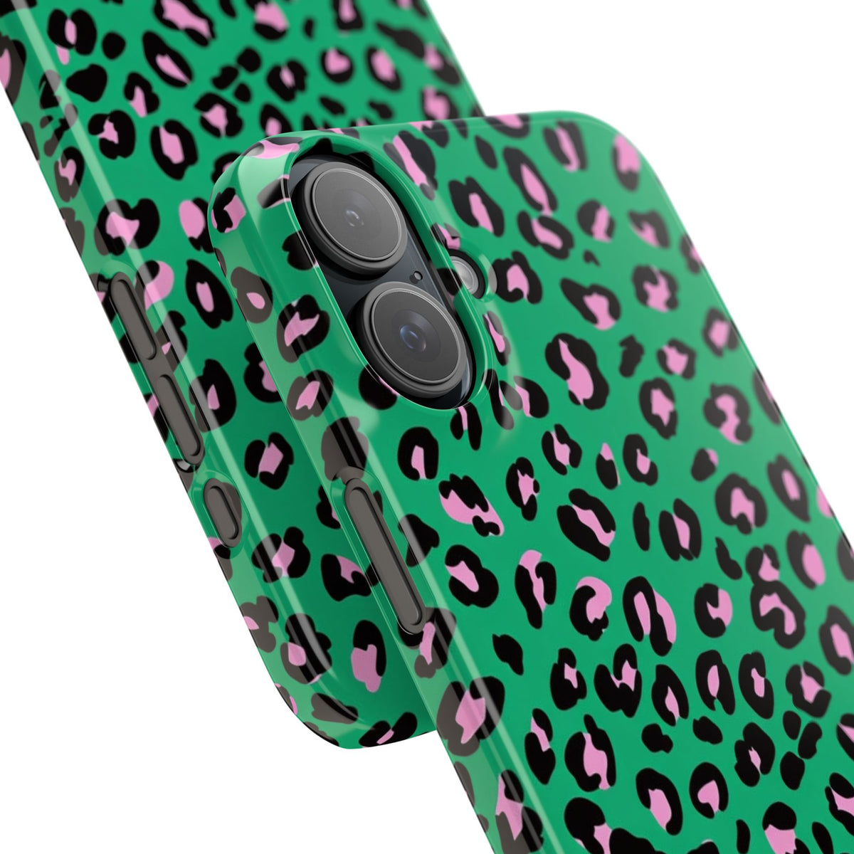 Green & Pink Leopard — Slim iphone Case