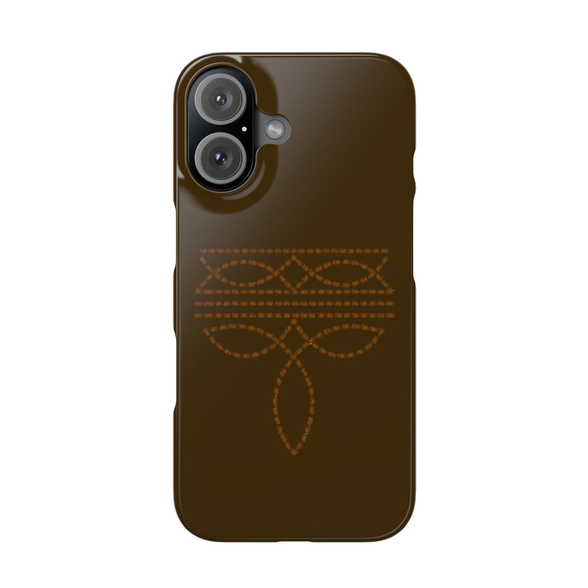 Brown Boot Stitch  — Slim Protective iPhone Cover