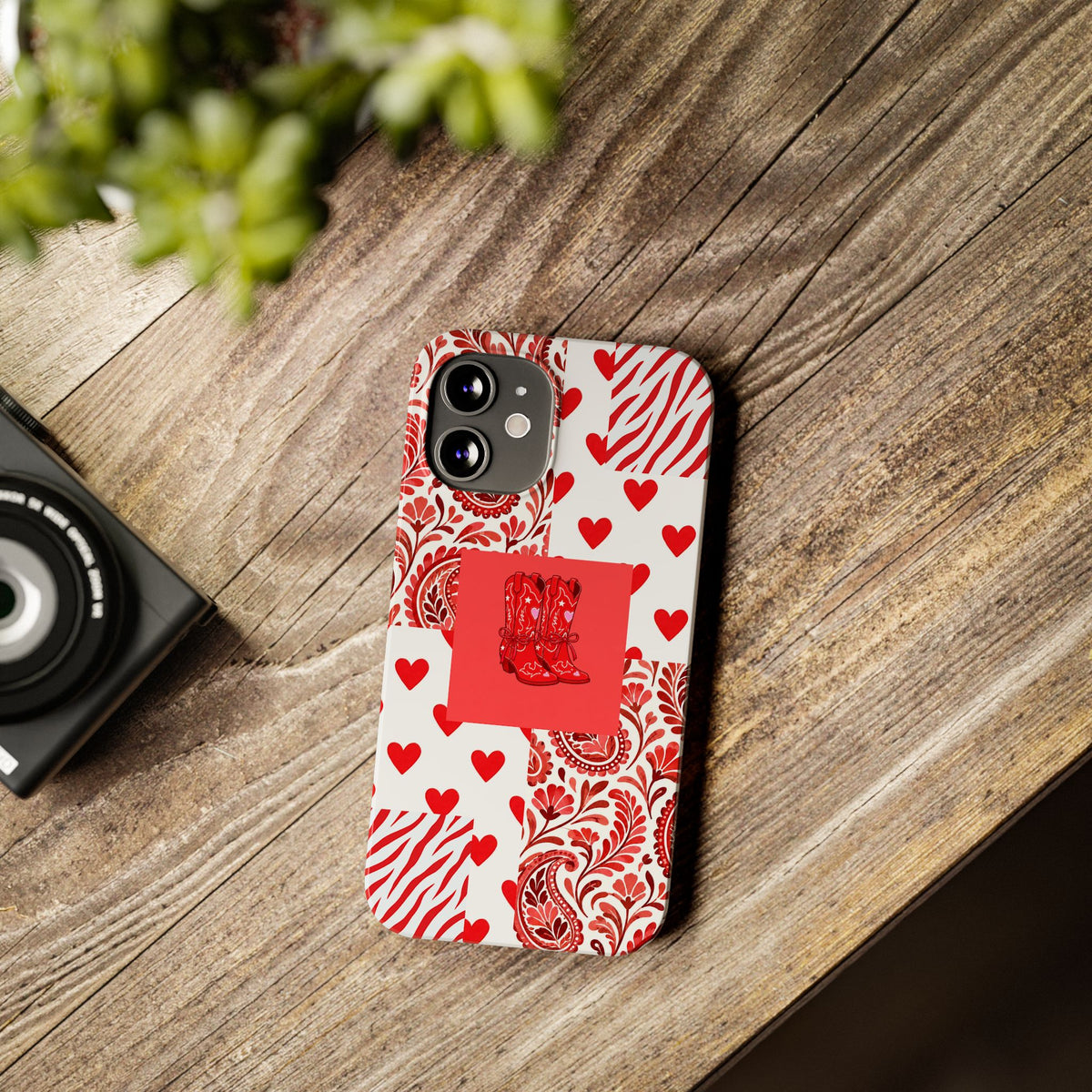 Red Boot Multi Pattern— Slim iPhone Case