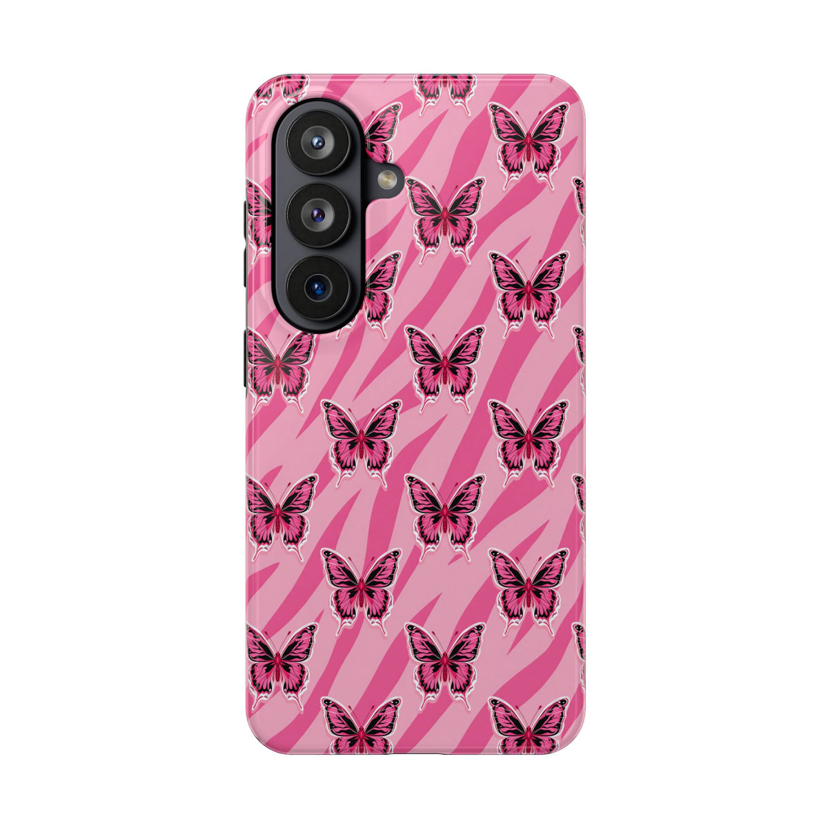 Pink Butterfly and Zebra— Tough Phone Case