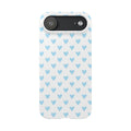 Blue Heart Pattern - Slim iphone Case