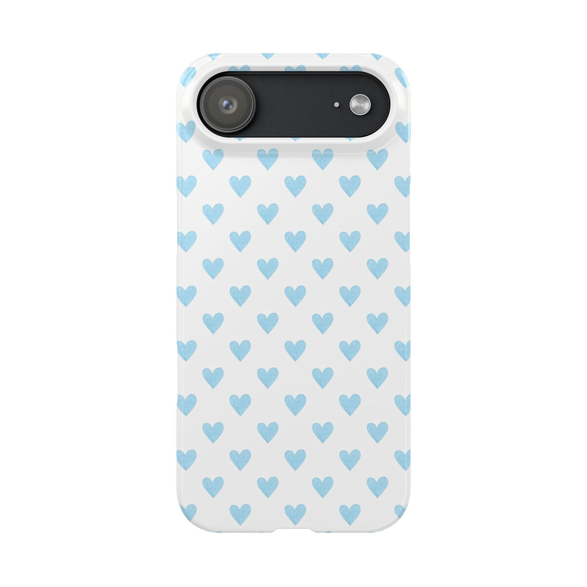 Blue Heart Pattern - Slim iphone Case