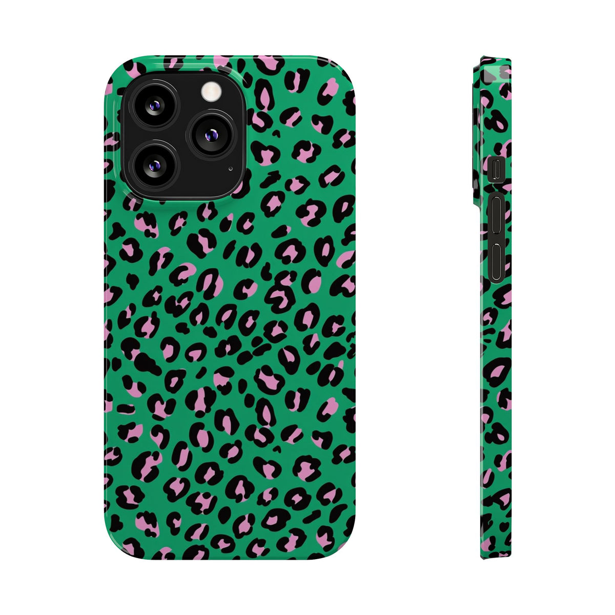 Green & Pink Leopard — Slim iphone Case