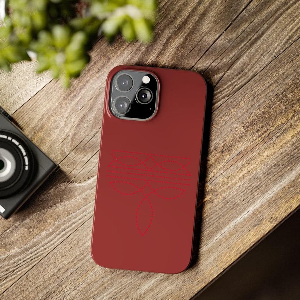 Red Boot Stitch — Slim iphone Case