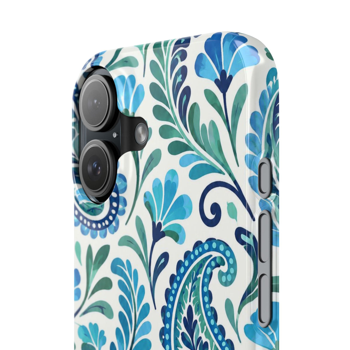 Blue Paisley Pattern— Slim Case for iPhone