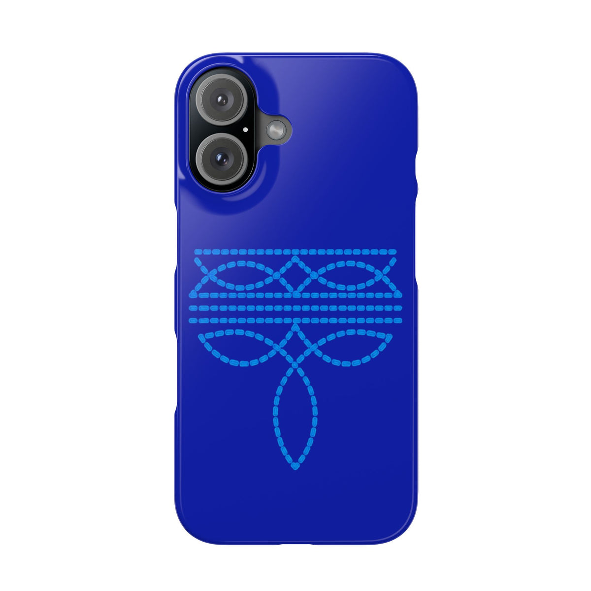 Blue Boot Stitch— Slim iphone Case