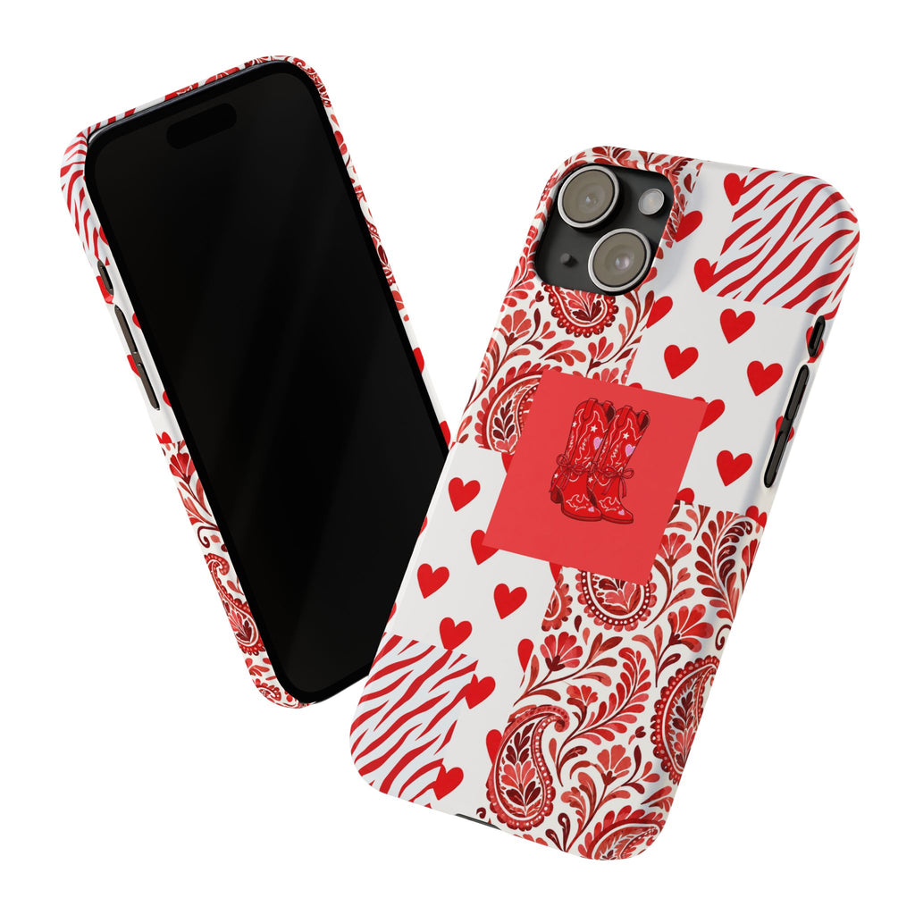 Red Boot Multi Pattern— Slim iPhone Case