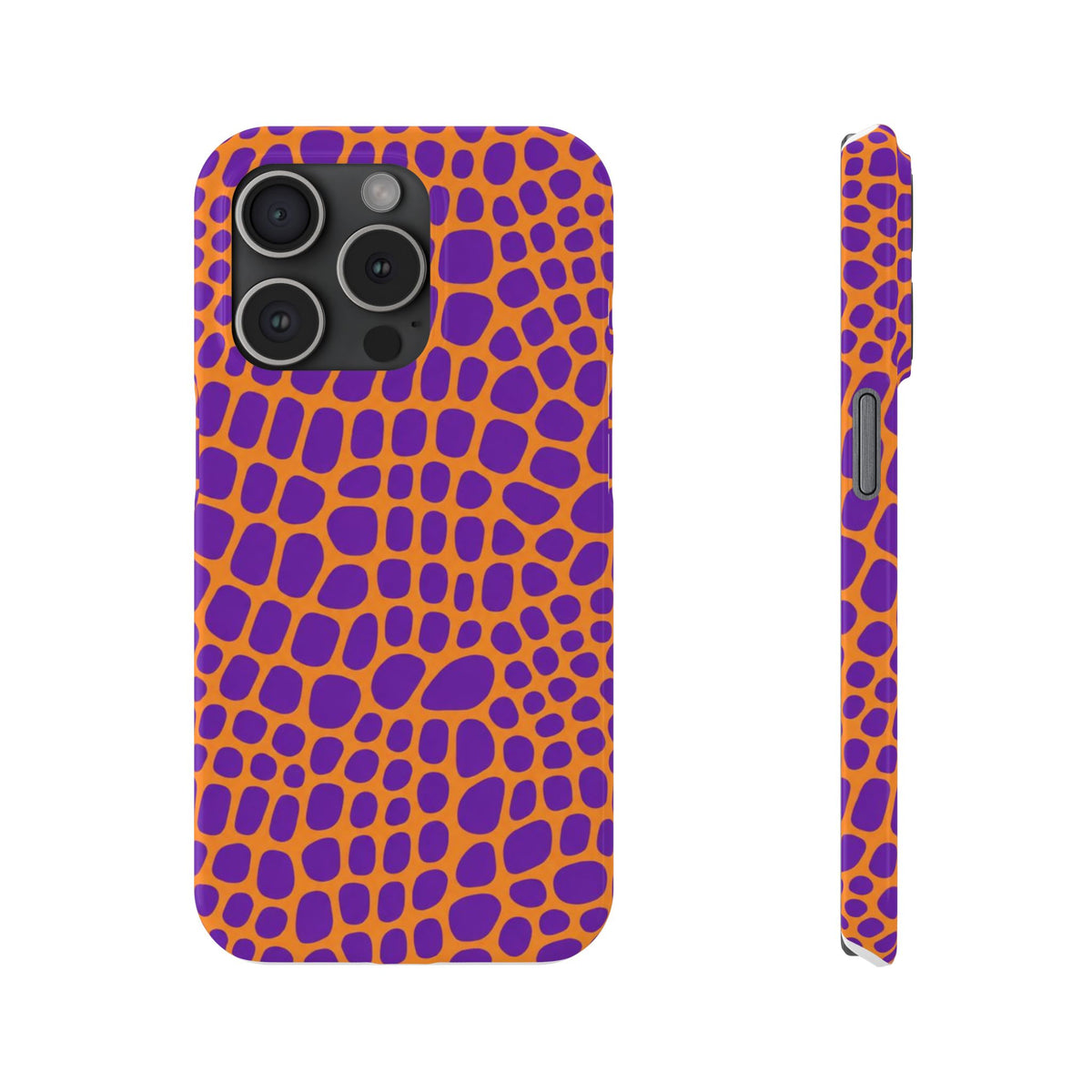 Purple & Orange Gator — Slim iphone Case