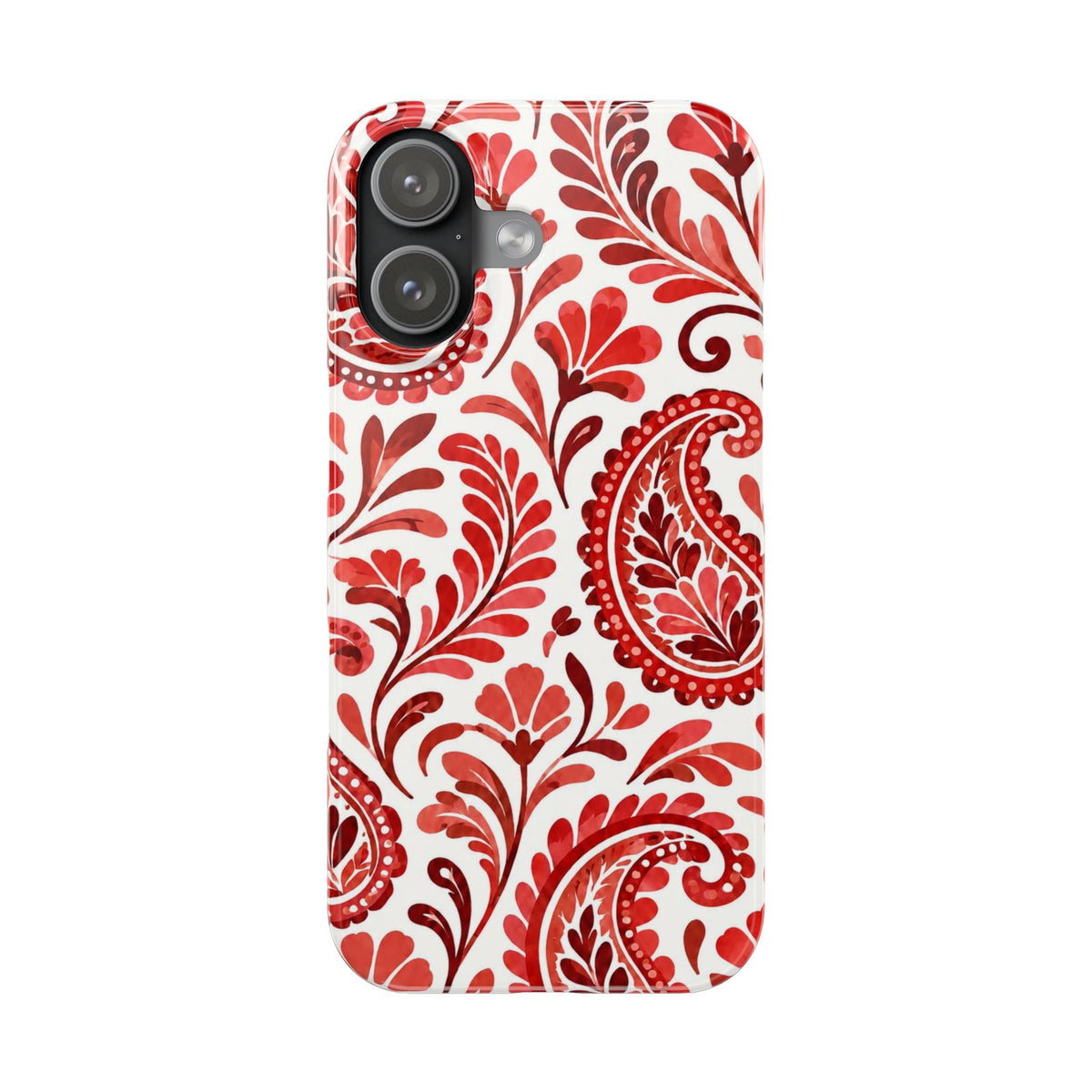 Red Paisley Pattern — Slim iphone Case