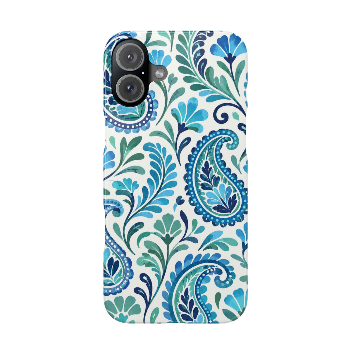 Blue Paisley Pattern— Slim Case for iPhone