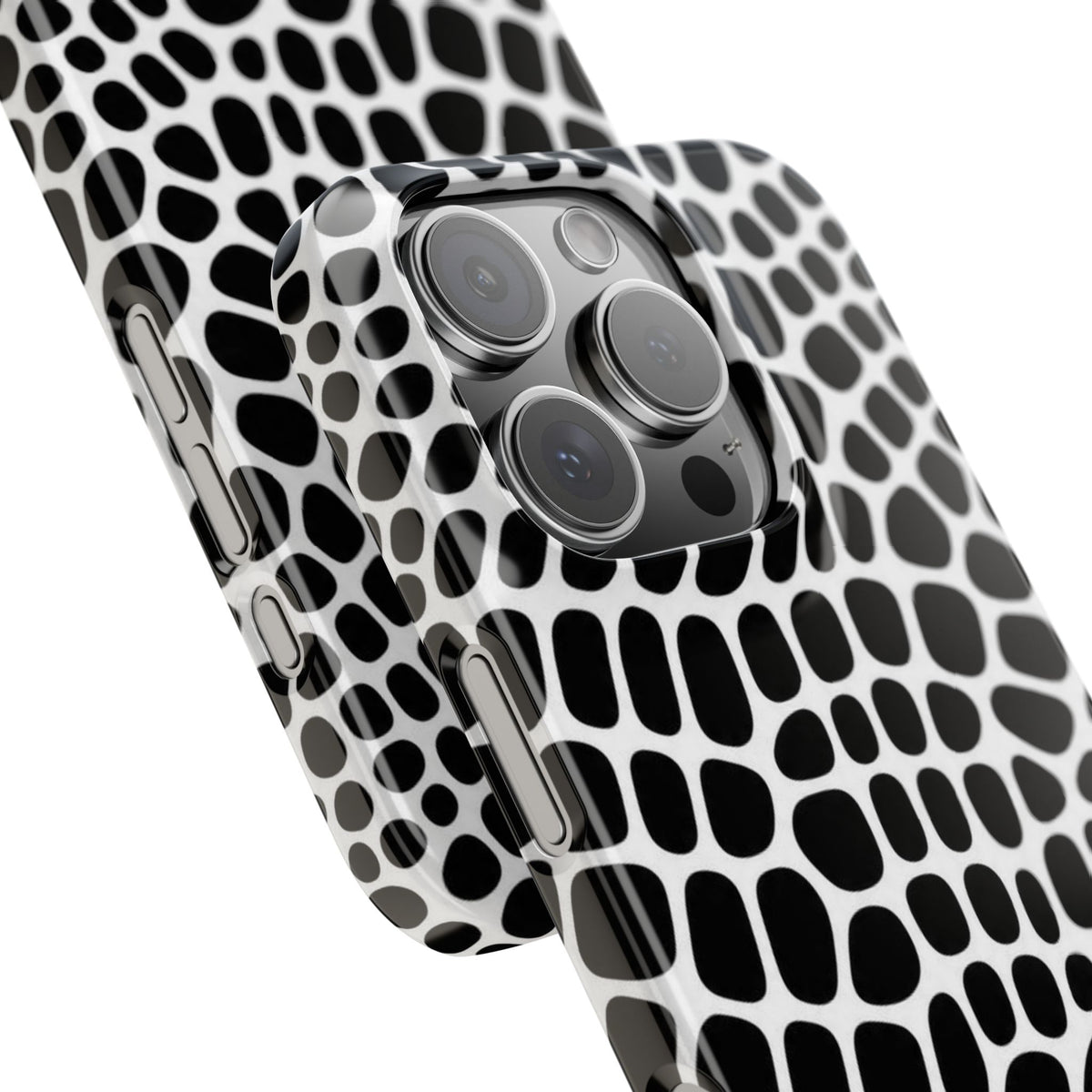 Black and White Gator — Slim iphone Case