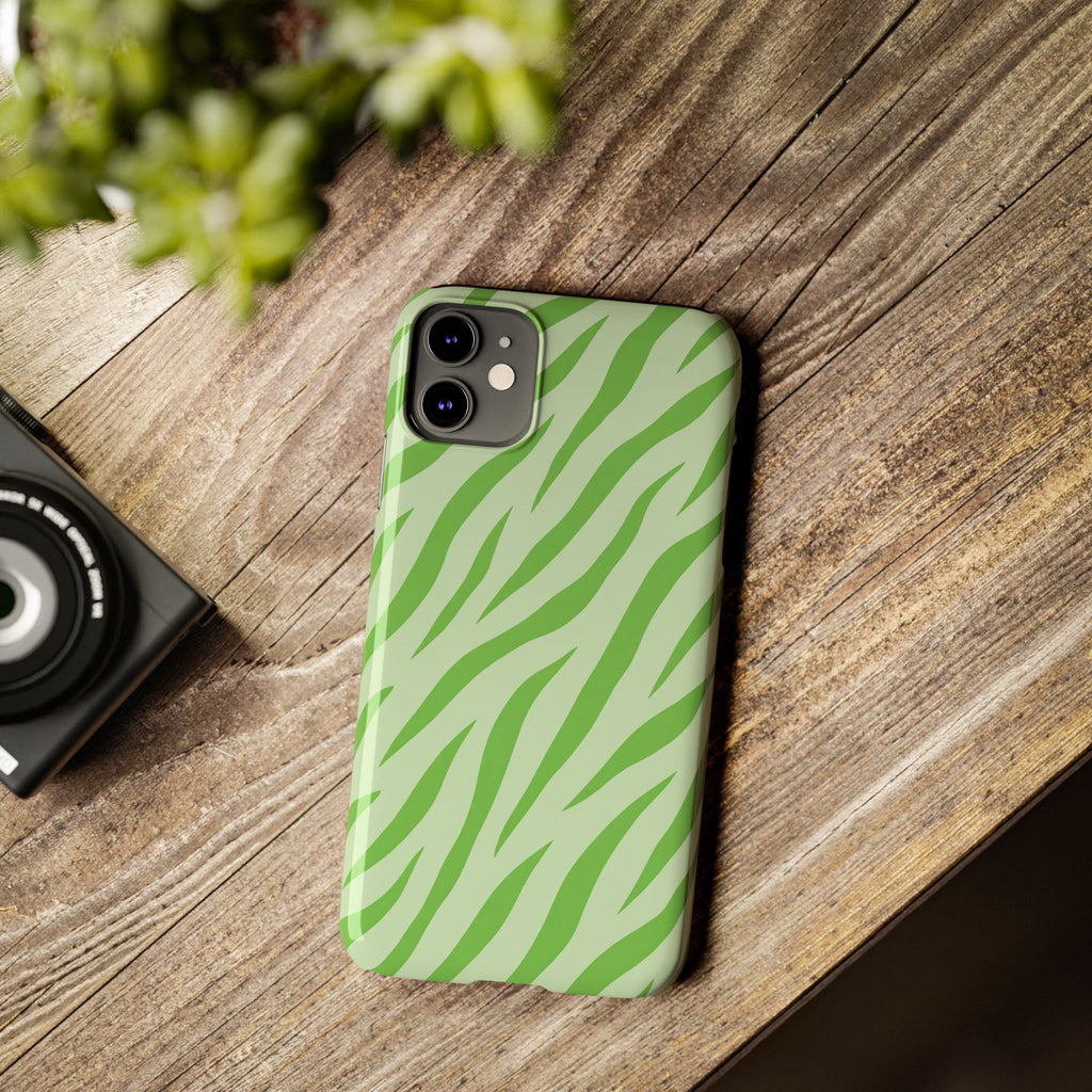 Green Zebra — Slim iphone Case