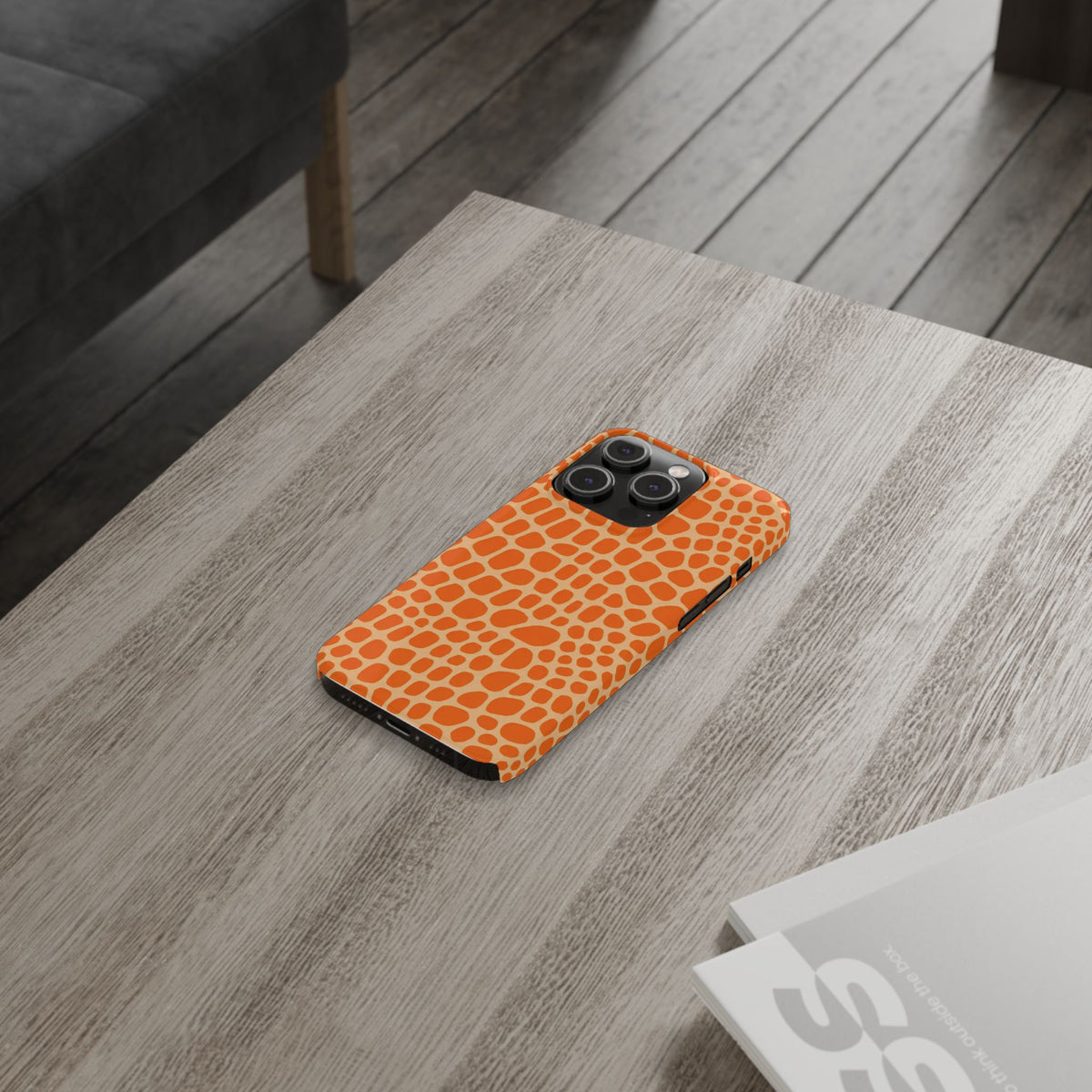 Orange Gator— Slim iphone Case