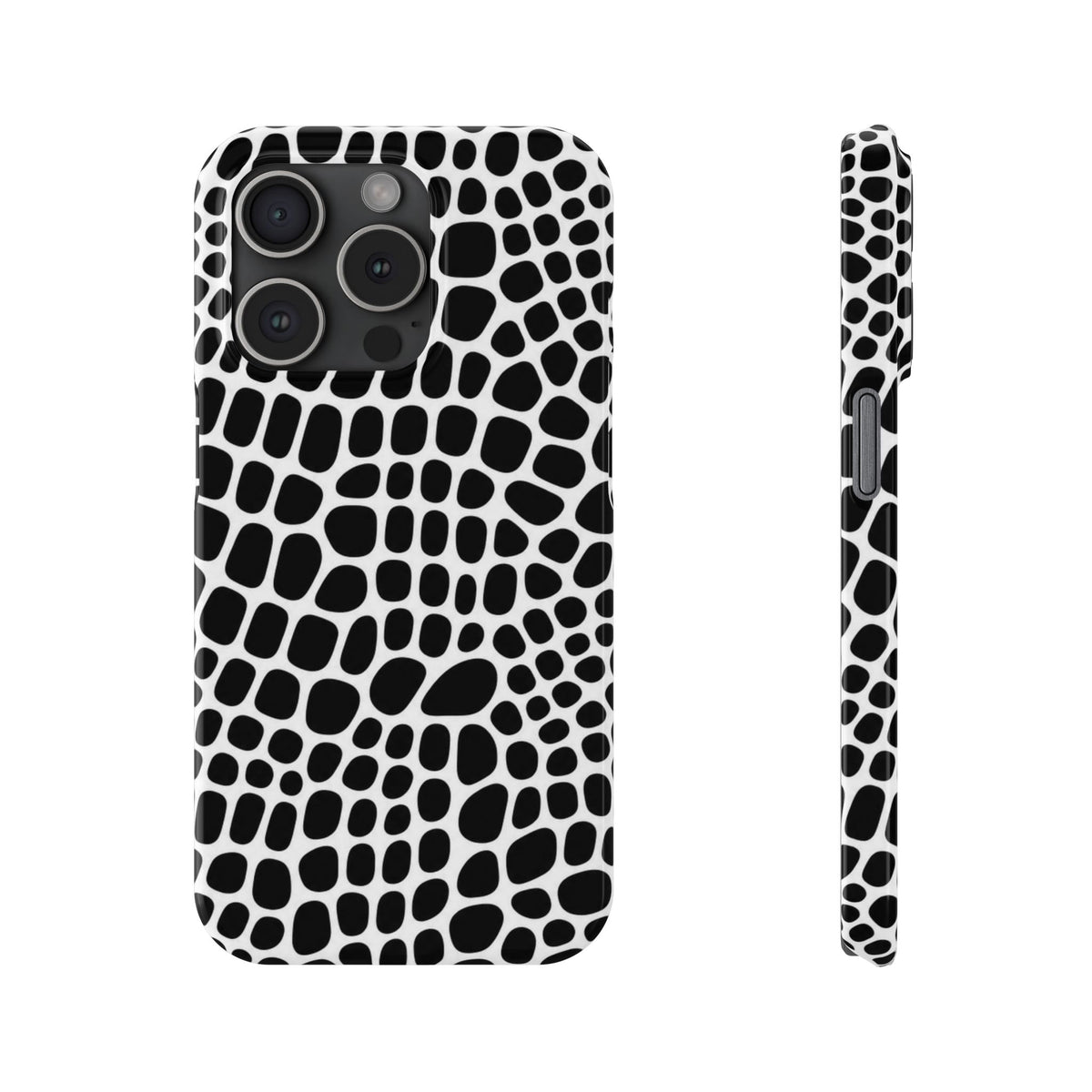 Black and White Gator — Slim iphone Case