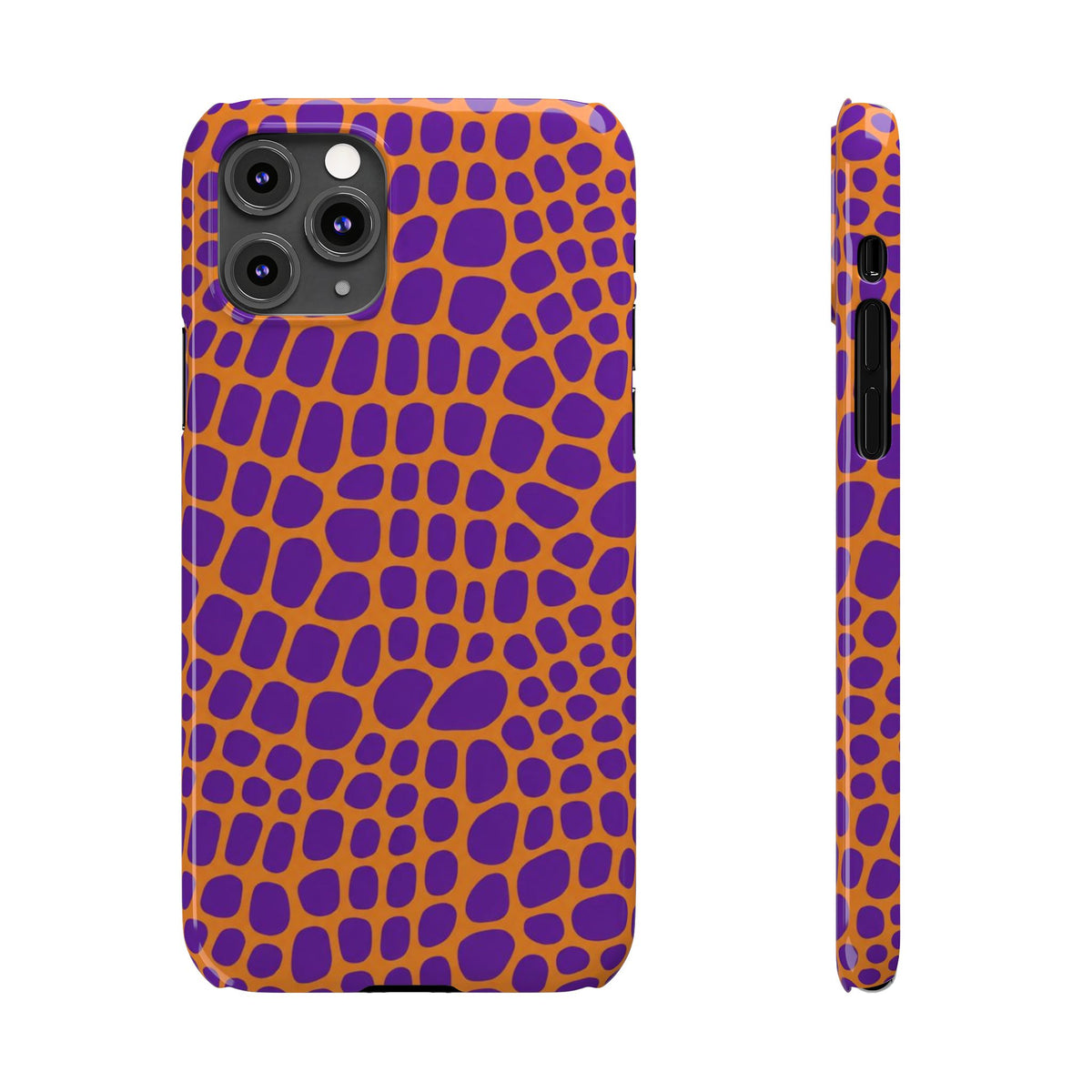 Purple & Orange Gator — Slim iphone Case