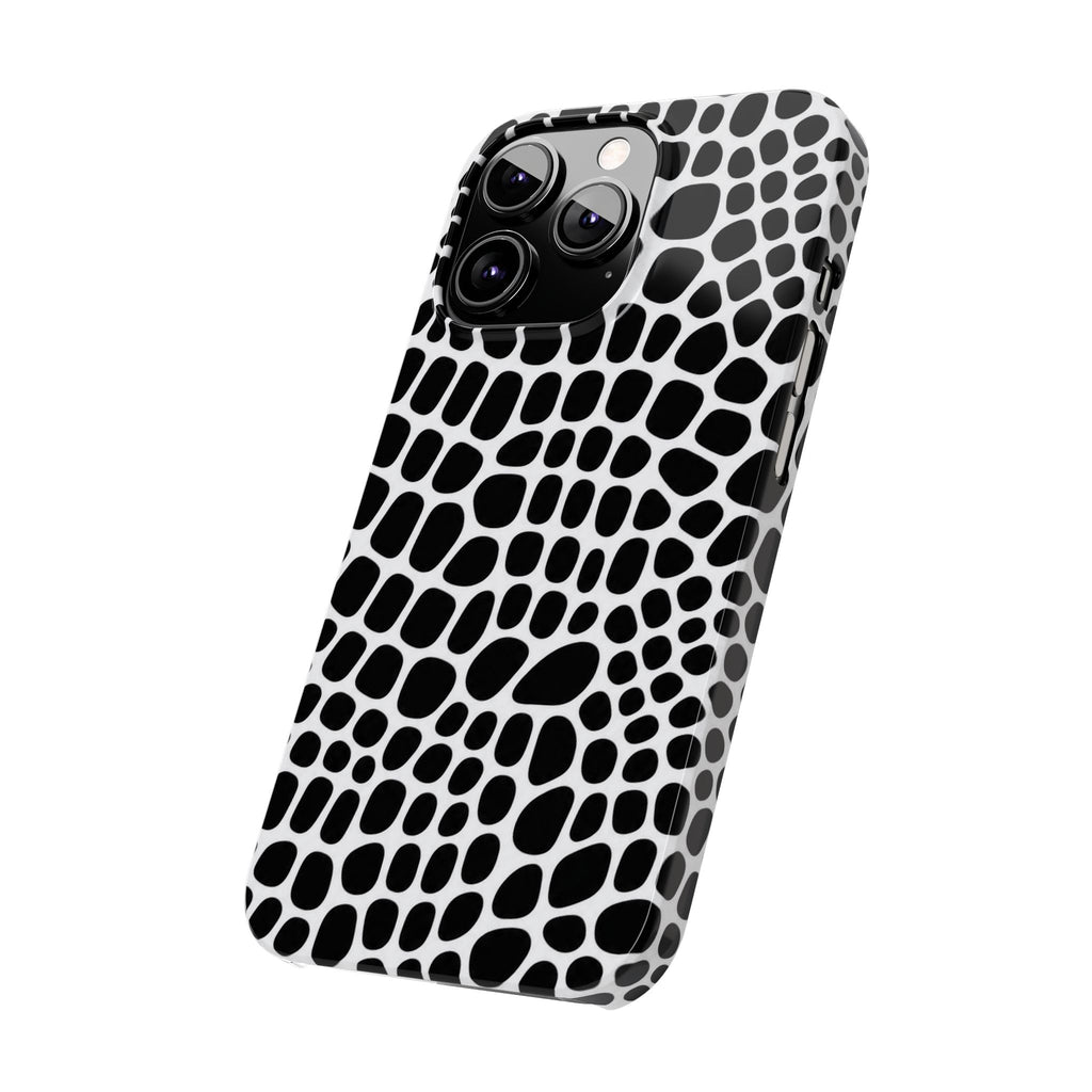 Black and White Gator — Slim iphone Case