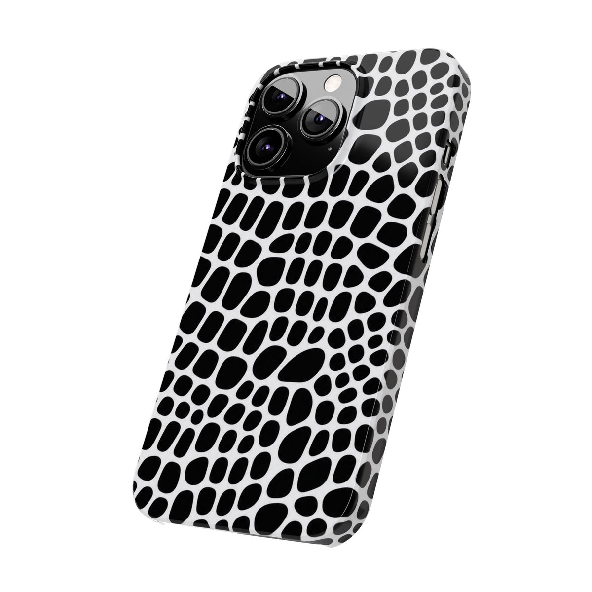 Black and White Gator — Slim iphone Case