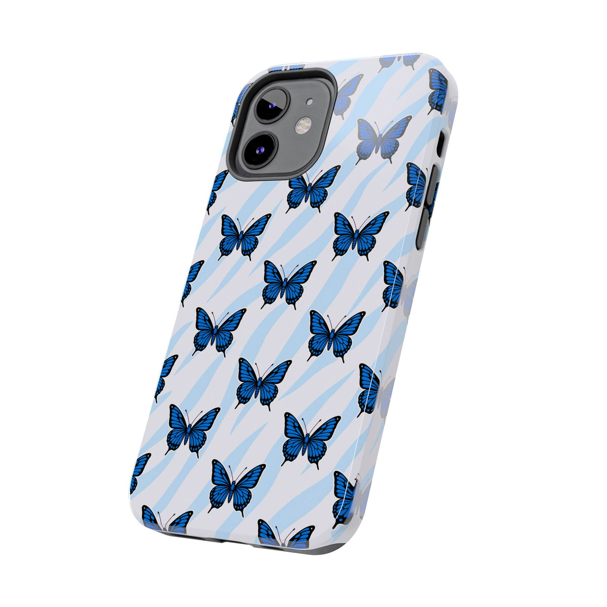 Blue Butterfly and Zebra— Tough Phone Case