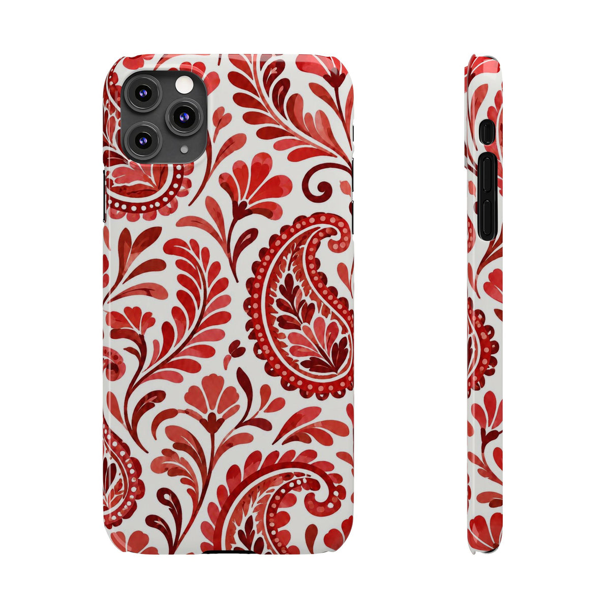 Red Paisley Pattern — Slim iphone Case