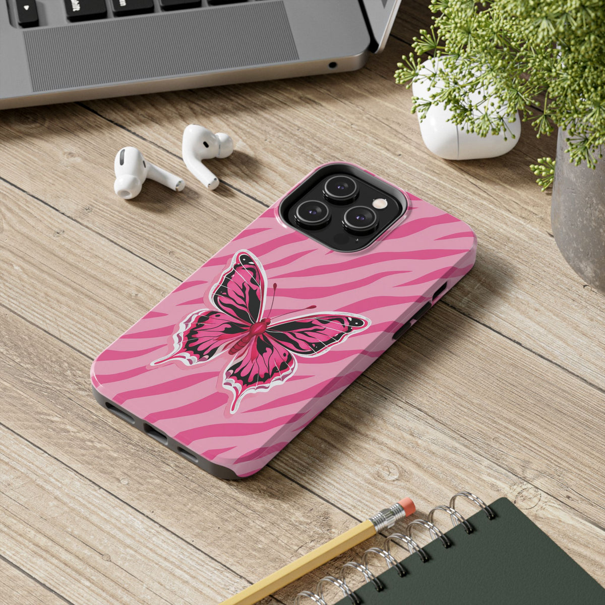 Pink Butterfly - Tough Phone Case