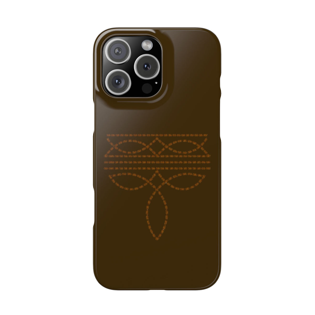 Brown Boot Stitch  — Slim Protective iPhone Cover
