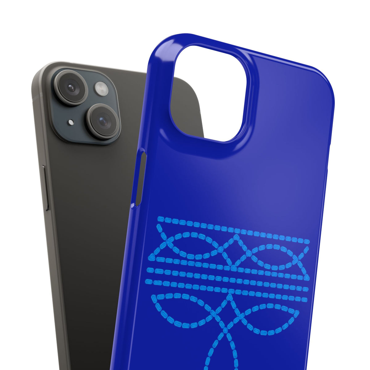 Blue Boot Stitch— Slim iphone Case