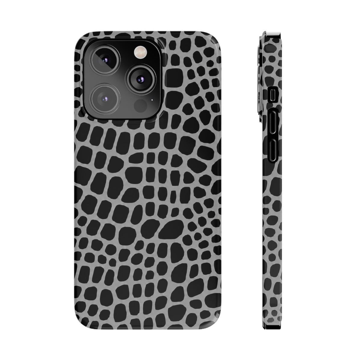 Black & Grey Gator - Slim iphone Case