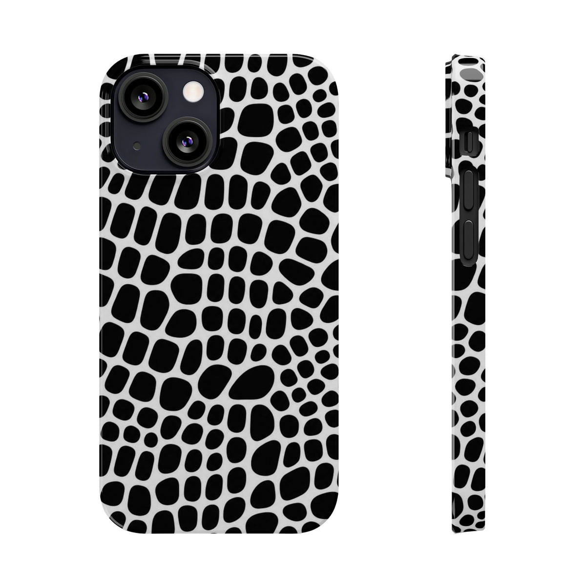 Black and White Gator — Slim iphone Case