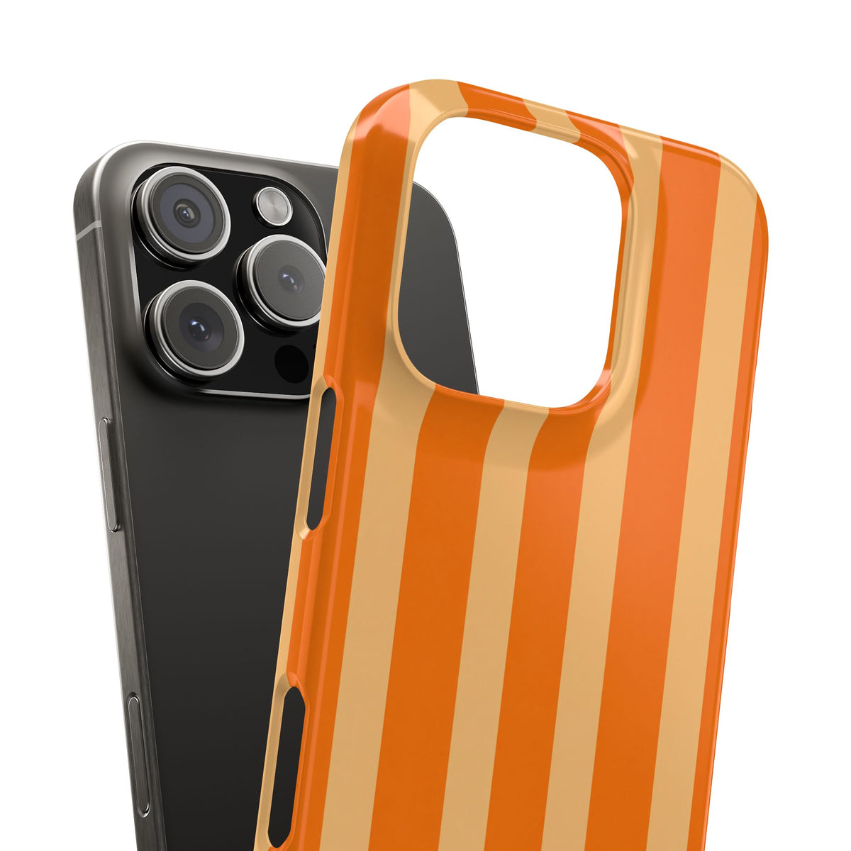 Retro Orange Stripes - Slim iphone Case