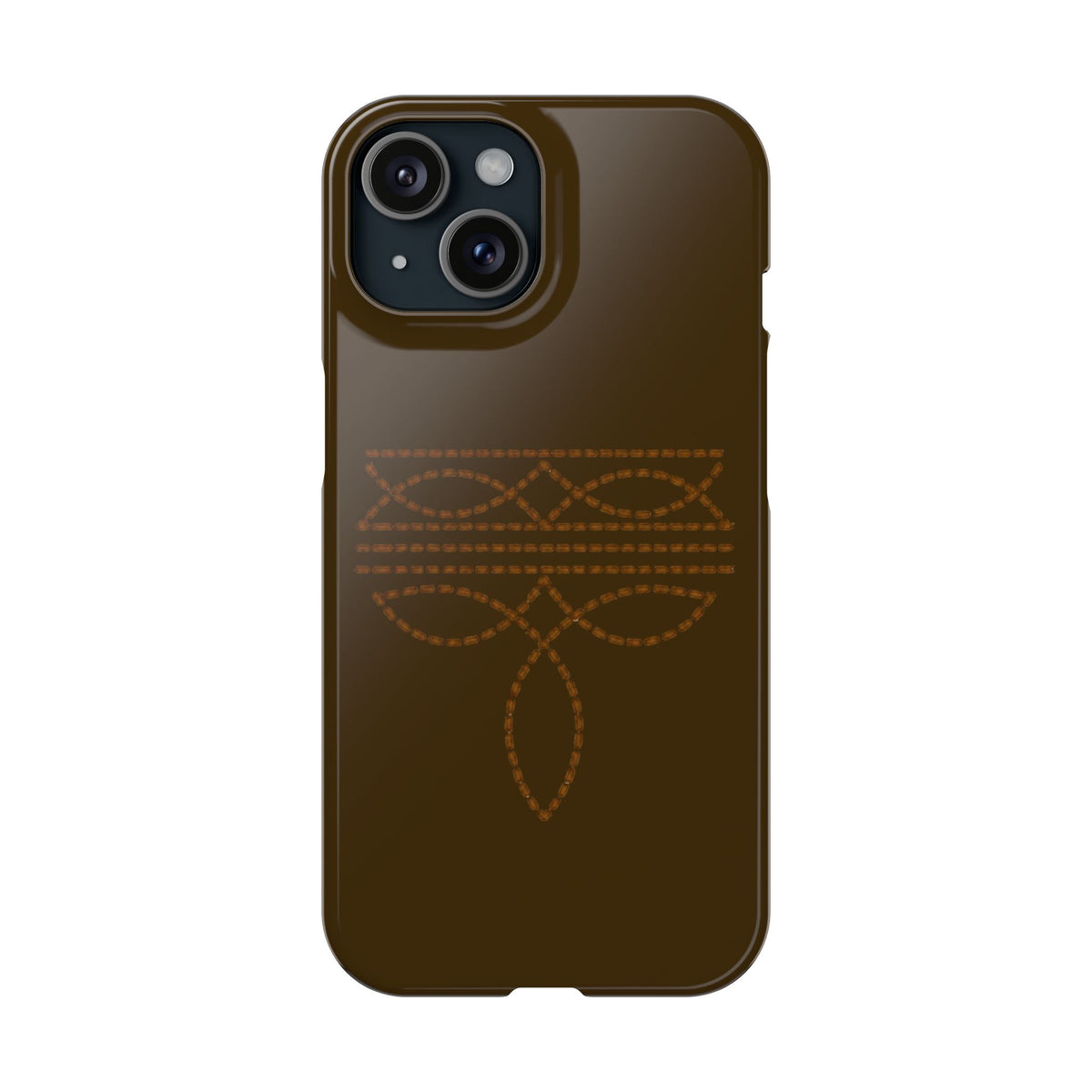 Brown Boot Stitch  — Slim Protective iPhone Cover