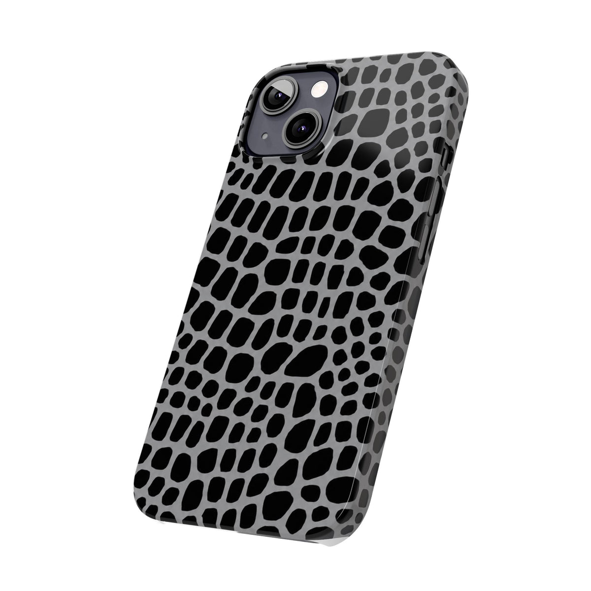 Black & Grey Gator - Slim iphone Case