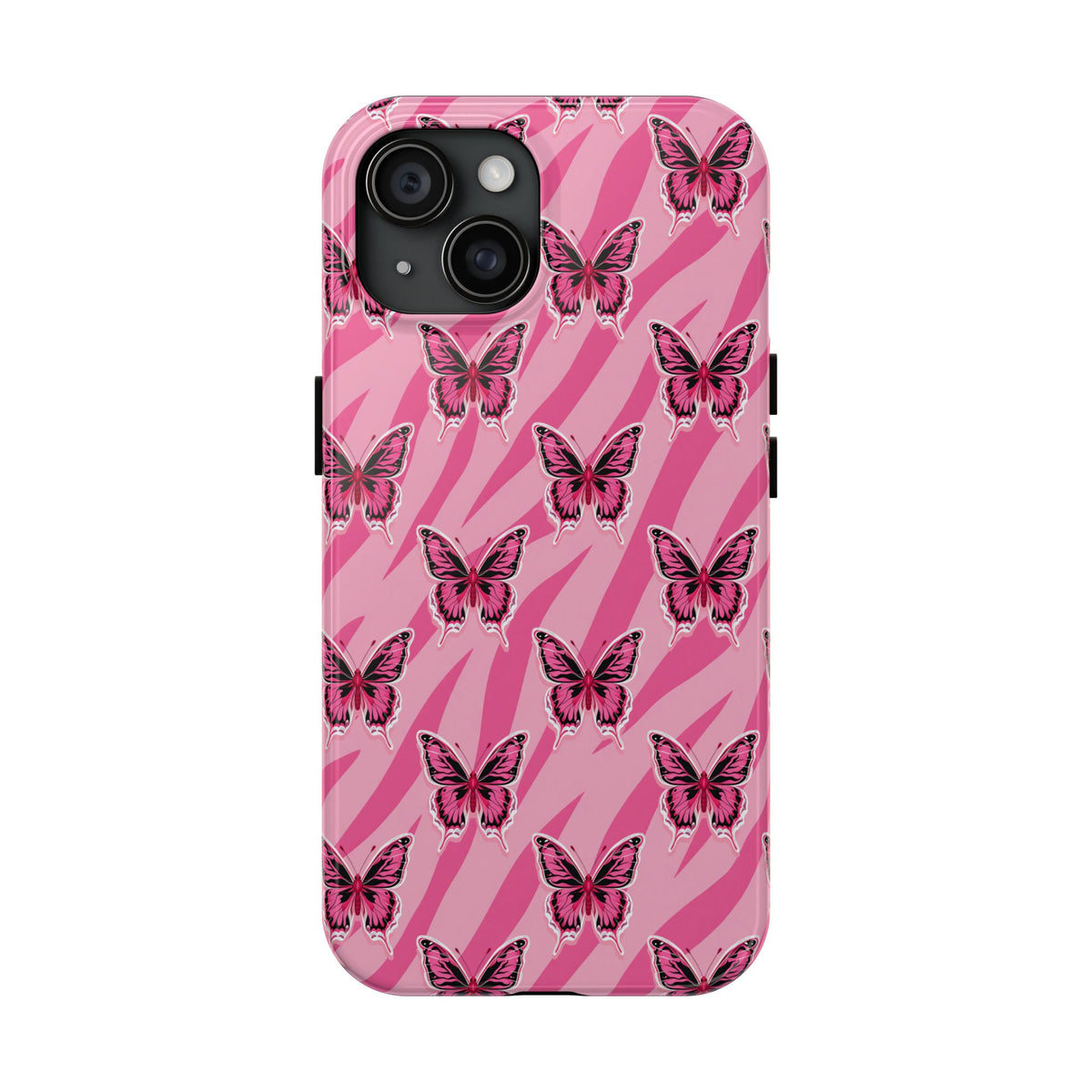 Pink Butterfly and Zebra— Tough Phone Case