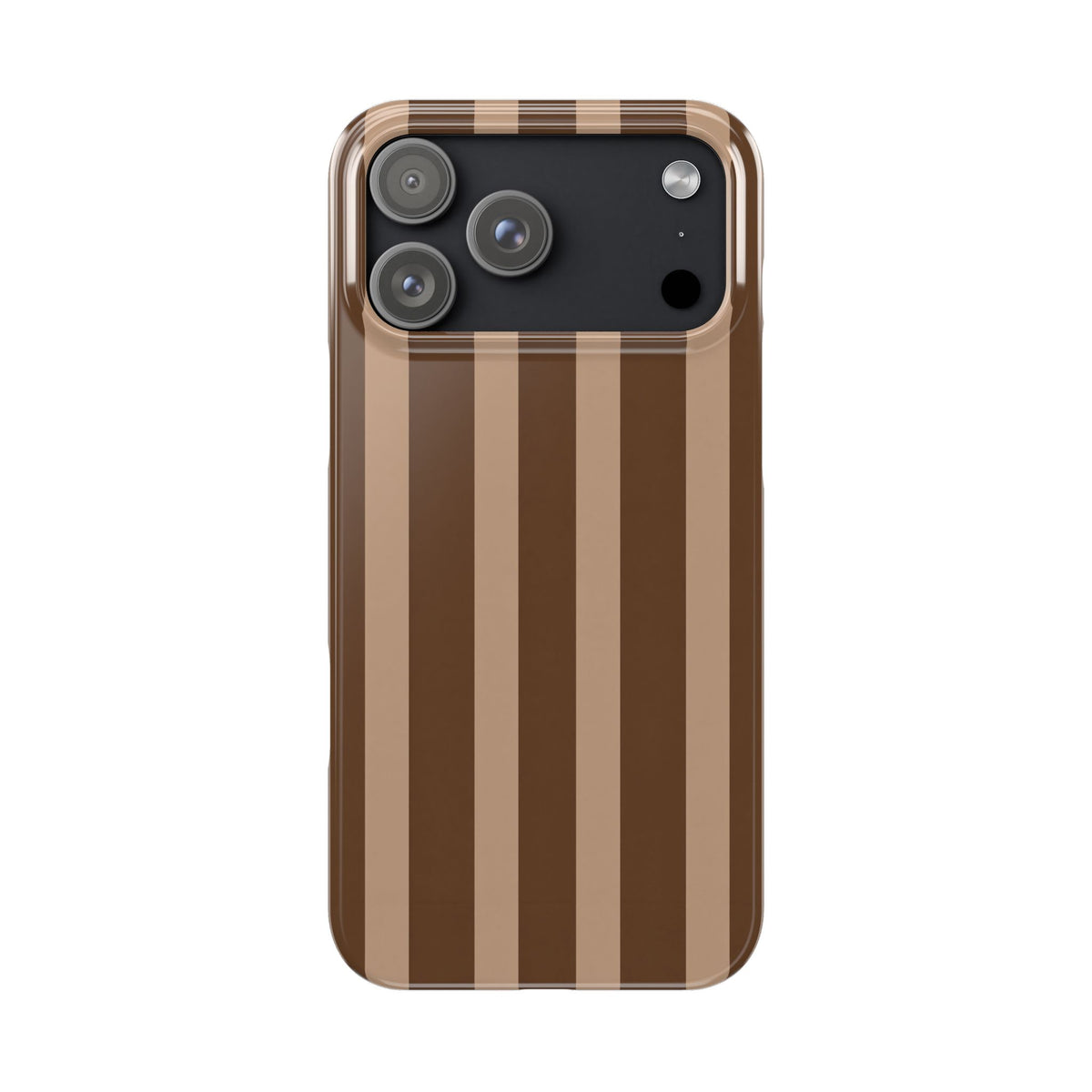 Retro Brown Stripes— Slim iphone Case