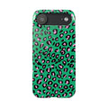 Green & Pink Leopard — Slim iphone Case