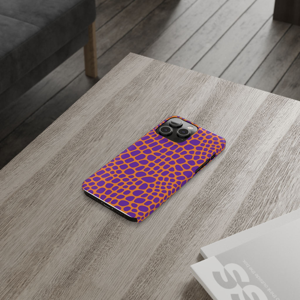 Purple & Orange Gator — Slim iphone Case