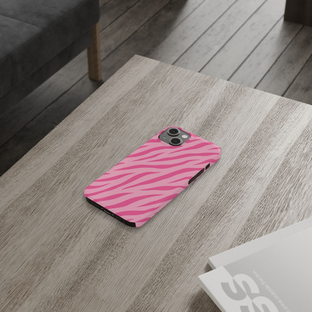 Pink Zebra— Slim iphone Case