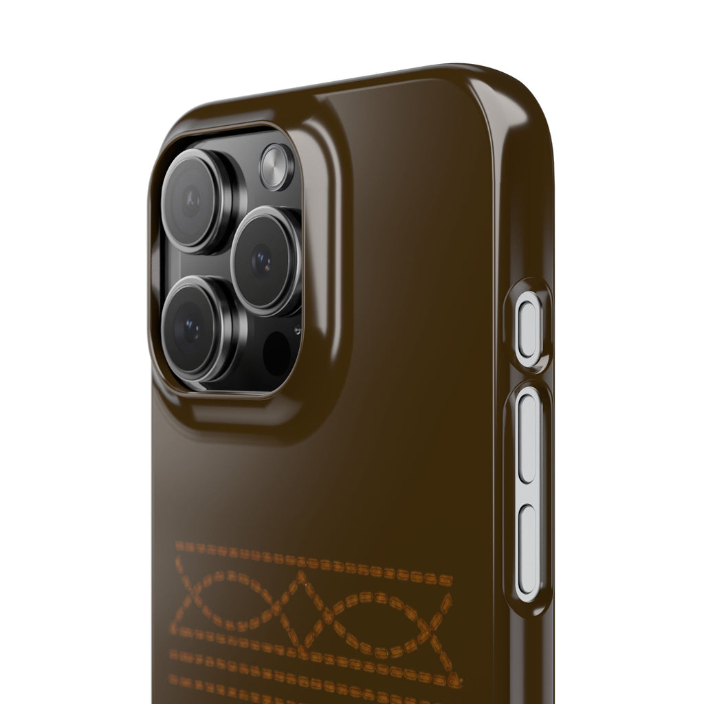 Brown Boot Stitch  — Slim Protective iPhone Cover
