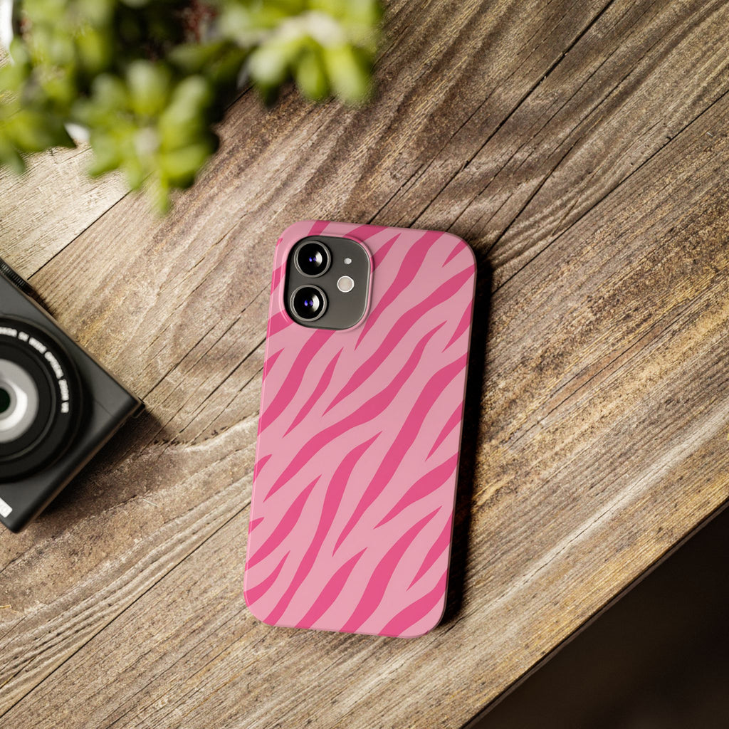 Pink Zebra— Slim iphone Case