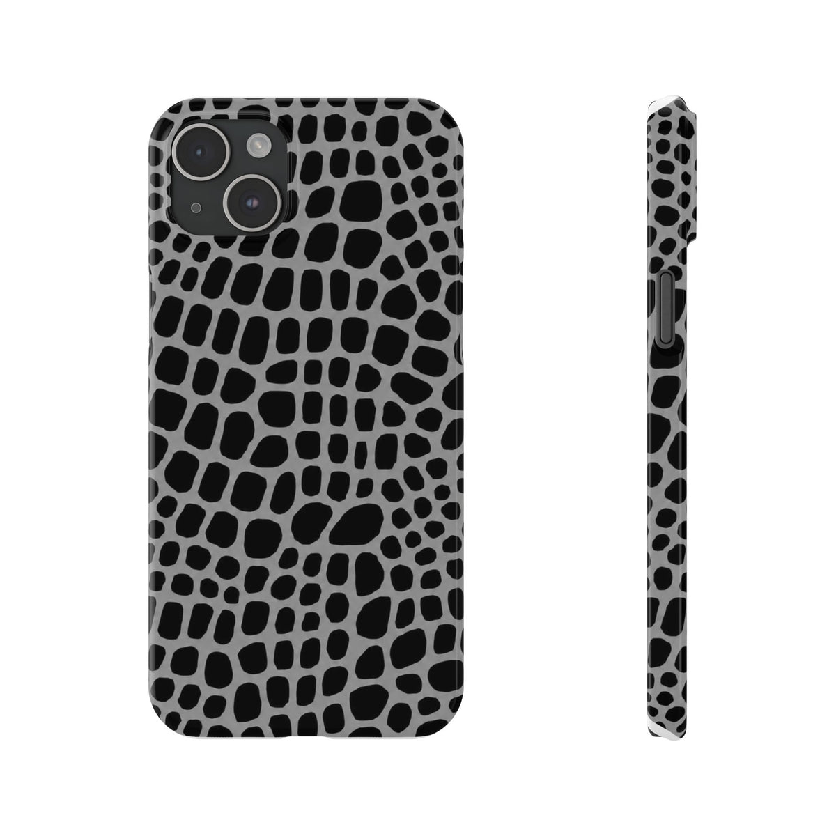 Black & Grey Gator - Slim iphone Case
