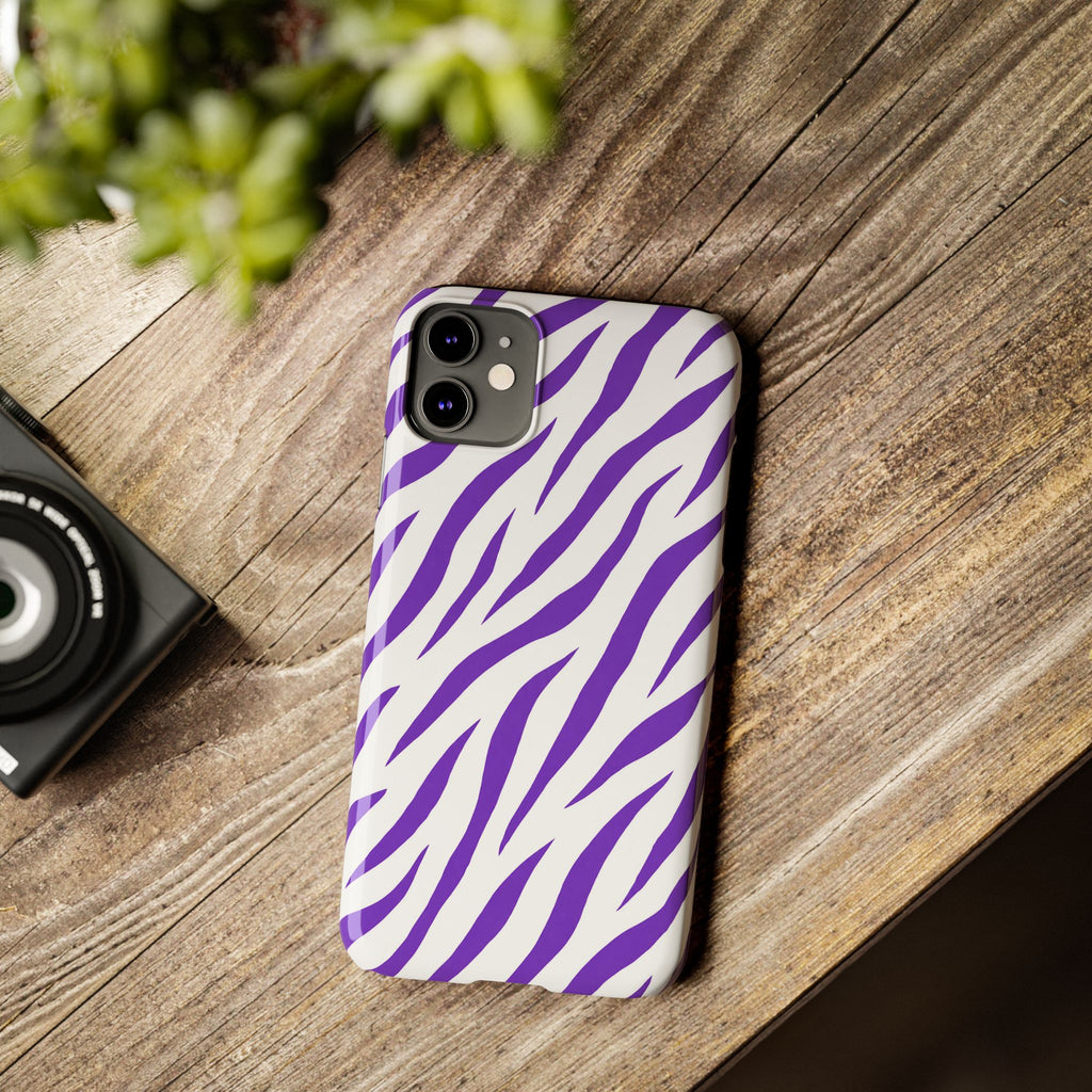 Purple Zebra  — Slim iphone Case