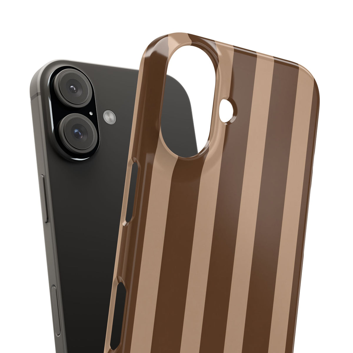 Retro Brown Stripes— Slim iphone Case