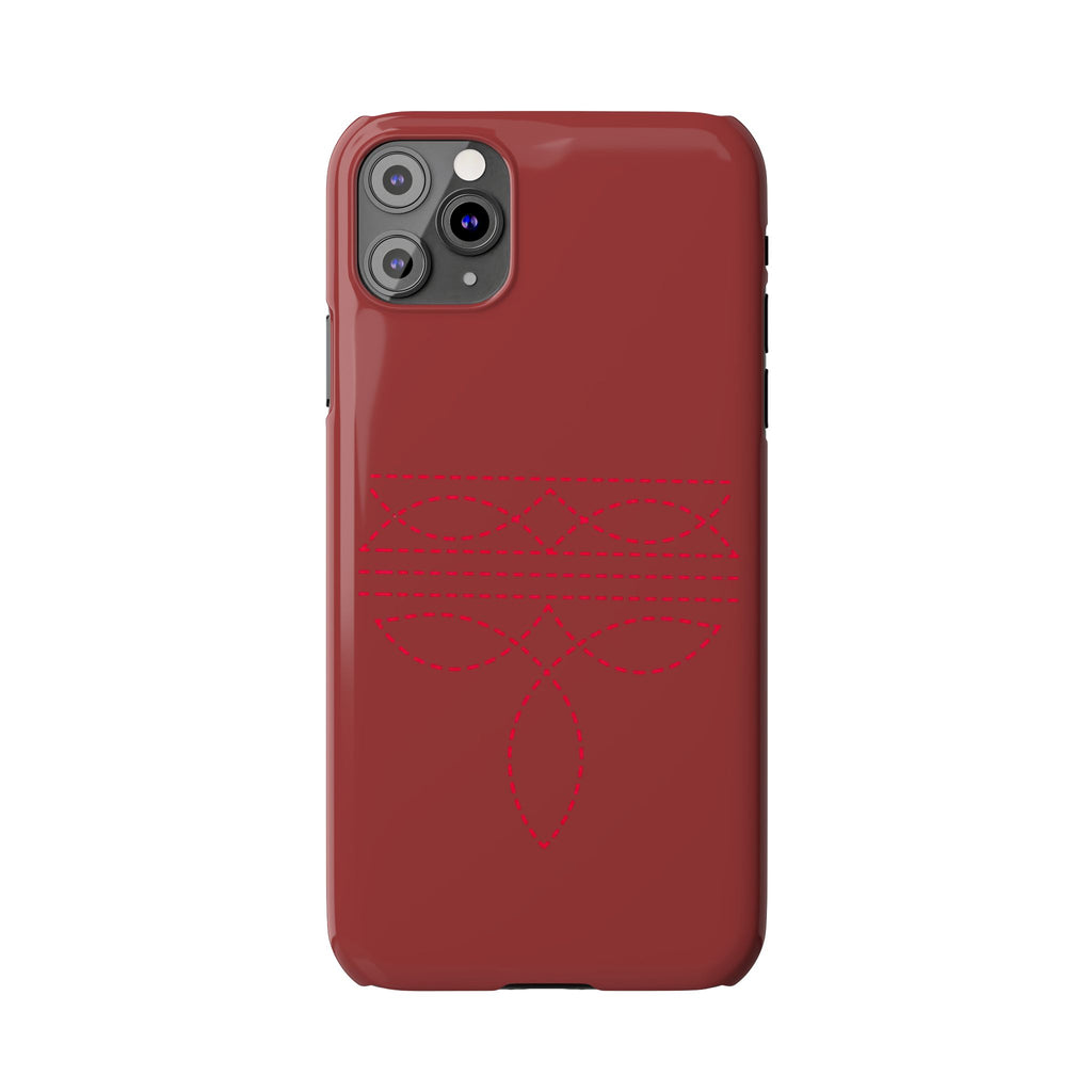 Red Boot Stitch — Slim iphone Case