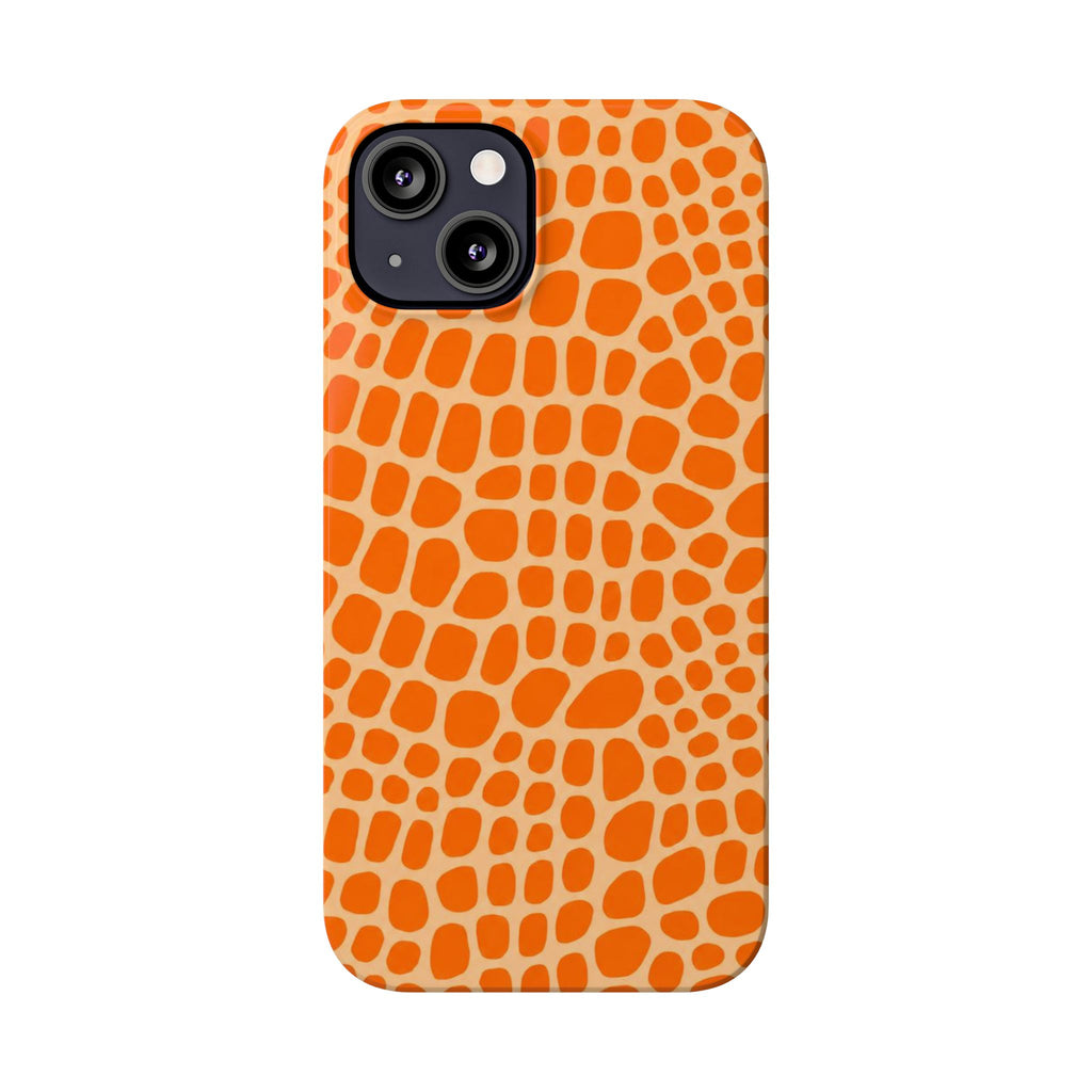 Orange Gator— Slim iphone Case